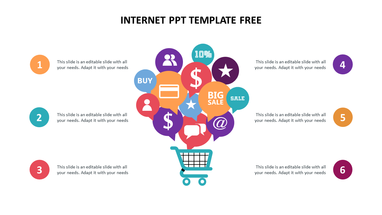 Best Internet PPT Template Free Presentation Slide PowerPoint